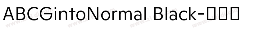 ABCGintoNormal Black字体转换